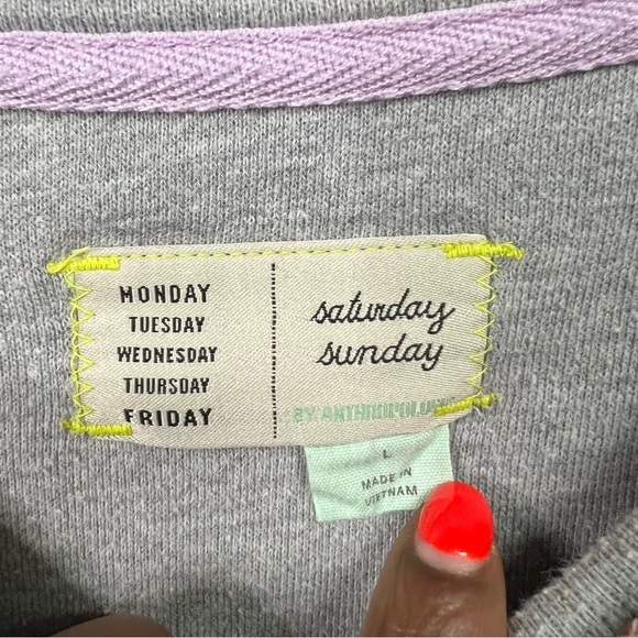 ANTHROPOLOGIE x SATURDAY SUNDAY | Multicolor Marled Top - Picture 4 of 7